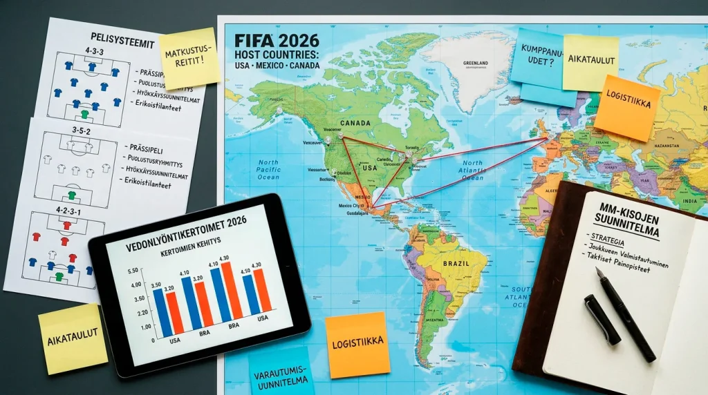 Vedonlyöntistrategiat MM 2026 – kertoimet ja markkina-analyysi